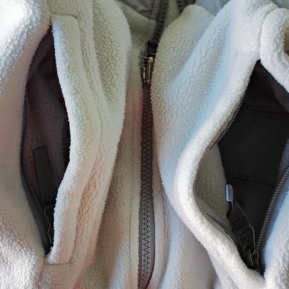 The North Face Jacket Girls Large White Gray Polartec Denali Fleece Gorpcore - Picture 5 of 16
